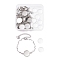 9Pcs 9 Style 304 Stainless Steel Bracelet Making, with 9Pcs Glass Cabochons, Stainless Steel Color, Bracelet: 1pc/style