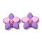 Silicone Beads, Focal Beads, Orchid Flower, Medium Orchid, 26.5x28.5x8mm, Hole: 2mm