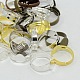 Ajustes de anillo de almohadilla de bronce & latón mixto ajustable KK-X0069-1