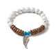 Tassel & Wing Alloy Charm Bracelets Set for Girl Women BJEW-JB06894-2