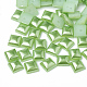 ABSプラスチックパール調カボション  正方形  薄緑  6x6x3.5mm  約5000個/袋 SACR-R748-6x6mm-Z7-1