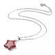 Natural & Synthetic Gemstone Pendant Necklaces NJEW-JN02159-2
