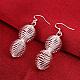 Gorgeous Silver Plated Brass Spring Peanut Dangle Earrings EJEW-BB00692-4