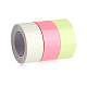 Benecreat 3 ロール 3 色 3 メートルのプラスチック接着剤蓄光テープ  防水蓄光警告テープ  階段用  壁と階段  フラット  ミックスカラー  20x0.1mm  約3m /ロール  1ロール/色 DIY-BC0012-37-1