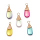 Frosted Glass Pendants PALLOY-JF00738-1