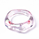 透明樹脂指輪  ABカラーメッキ  ミスティローズ  usサイズ6 3/4(17.1mm) X-RJEW-T013-001-E03-4