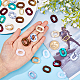 SUPERFINDINGS 120Pcs 6 Colors Two Tone Acrylic Linking Rings OACR-FH0001-036-3