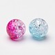 Two Tone Transparent Crackle Acrylic Beads X-CACR-R009-8mm-M-2