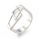 Открытое кольцо-манжета трапециевидной формы из натуральной ракушки RJEW-N039-12P-1