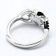 925 Sterling Silver Finger Ring Components STER-G027-01P-2