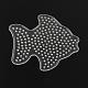 5x5mmDIYのヒューズビーズに使用する魚ABCプラスチックペグボード  透明  96x95x5mm DIY-Q009-22-2