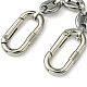304 catena di estensione per borse a maglie ovali in acciaio inossidabile AJEW-BA00131-4