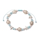 Bracelet de cheville en perles tressées AJEW-AN00563-1