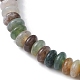Bracelets extensibles en perles d'agate indienne naturelle BJEW-JB09980-01-3