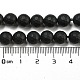 Abalorios de ágata negro natural hebras G-D710-8mm-06-3