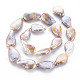 Naturales keshi abalorios de perlas hebras PEAR-S021-018-2