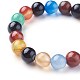 Natural Agate Beads Stretch Bracelets BJEW-F380-01-C13-3