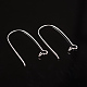 Silver Color Plated Brass Hoop Earrings Findings Kidney Ear Wires Making Findings X-EC221-S-2
