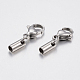 Smooth 304 Stainless Steel Lobster Claw Clasps STAS-N002-18-2