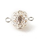 Brass Crystal Rhinestone Connector Charms PALLOY-JF01358-3