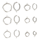 Dicosmétique 12 pièces 6 style 201 accessoires de boucles d'oreilles huggie hoop en acier inoxydable STAS-DC0005-39-1