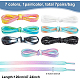 BENECREAT 7 Pairs 47 inch Colorful Luminous Flat Shoelaces DIY-FG0003-19-2