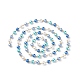 5pcs chaîne de perles de verre à la main 5 couleurs AJEW-JB01134-5