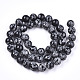 Chapelets de perles de flocon de neige en obsidienne naturelle G-T129-15-2