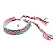 Bracelet cordon en coton tressé motif vagues FIND-PW0013-002E-1