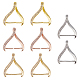 SUPERFINDINGS 8Pcs 4 Colors Pendant Clasps Cubic Zirconia Pinch Bails Brass Ice Pick Pinch Clasps Bead Charm Connector Filigree Rack Plating Jewelry Clasps for Jewelry Making KK-FH0006-29-1