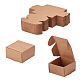 クラフト紙箱  折りたたみボックス  正方形  淡い茶色  8.5x8.5x3.5cm CON-PH0001-95B-1