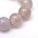 Round Natural Grey Agate Bead Strands G-R345-6mm-07-4