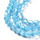 Brins de perles de verre galvanisées de couleur unie opaque GLAA-F029-P4mm-A12-3