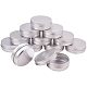 PandaHall Elite 30 pcs Aluminium Jar Aluminium Box Make Up Jar Round Containers CON-PH0001-06C-1