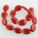 Natural Agate Glossy Oval Bead Strands G-E221-03C-2
