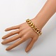 Rock Style CCB Plastic Golden Curb Chain Bracelets for Women BJEW-JB01298-2