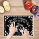 CREATCABIN Rose Pendulum Board Wooden Spirit Board Pendulum Dowsing Divination Board Set Black Talking Board Metaphysical Message with Planchette for Witch Altar Halloween Supplies 11.8X8 Inch DJEW-WH0324-061-5