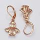 Exquisite Tin Alloy Cubic Zirconia Angel Leverback Earrings For Women EJEW-BB13398-2