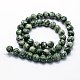 Natürliche grüne Fleck Jaspis Perlen Stränge X-G-I199-30-8mm-2
