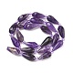 Natürlichen Amethyst Perlen Stränge&nbsp;G-G453-F04-8x16mm-3
