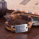 Unisex pulseras de cordón de cuero de moda BJEW-BB15607-A-7