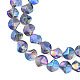 Chapelets de perles en verre transparent électrolytique EGLA-N008-019-4