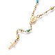 304 Edelstahl Rosenkranz Perlenketten aus rostfreiem NJEW-E133-01G-2