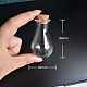 ガラス瓶  コルクプラグ付き  ウィッシングボトル  透明  4x6.4cm PW-WG41467-03-1