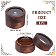 Column Wood Finger Rings Box with Acrylic Visible Window CON-WH0089-17A-2