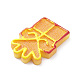 Cabochon decodificati di biscotti natalizi in resina opaca e imitazione plastica RESI-K019-54D-3