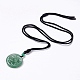 Gemstone Sun with Star Pendant Necklace with Nylon Cord for Women G-G993-A-4
