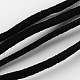 スエード調コード  フェイクレース  ブラック  2.5x1.5mm  33.07インチ/連 X-LCW-D001-02-1
