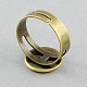 Basi di anello in ottone MAK-S017-16mm-JN002AB-2