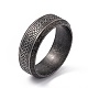 304 anillo de dedo de nudo marinero de acero inoxidable RJEW-F137-01B-1